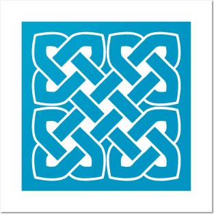 Celtic Interwoven Endless Knot Geometric Pattern 4 Posters and Art